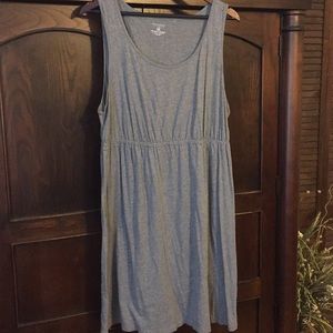 Gray knit tank dress